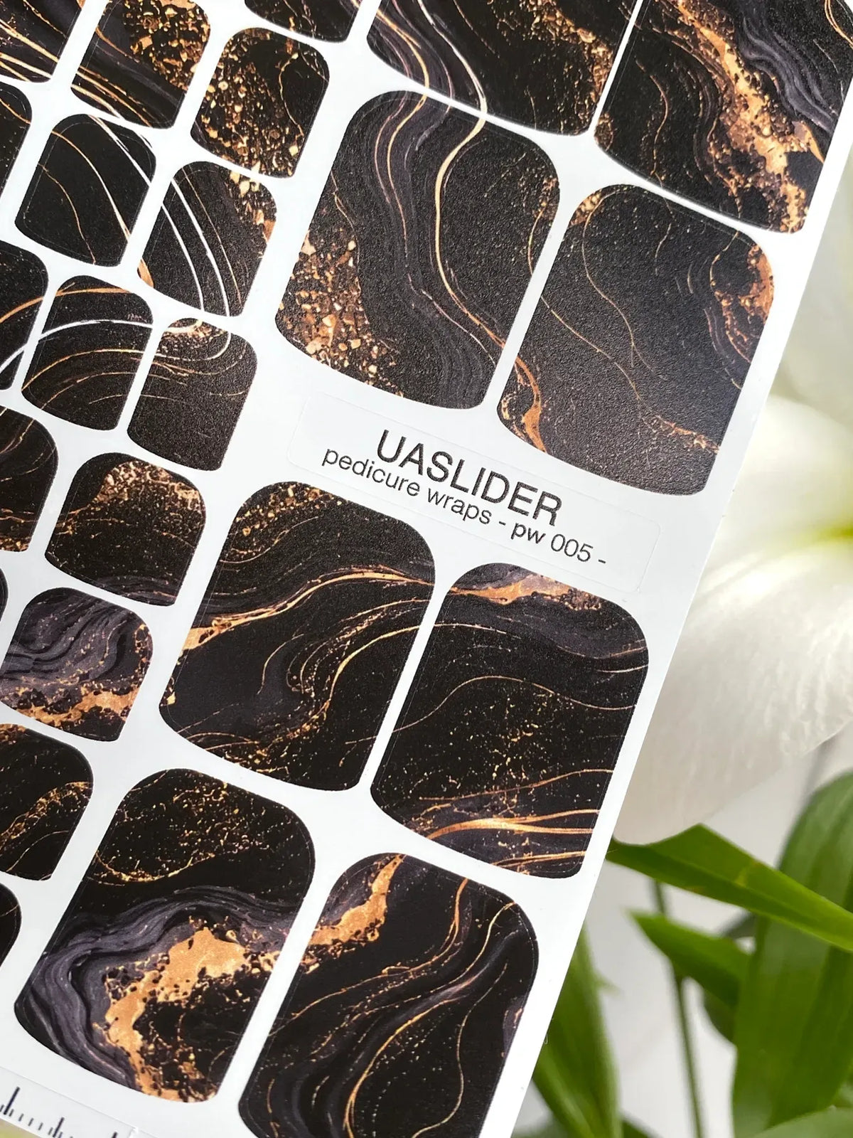 Pedicure nail wrap pw 005
