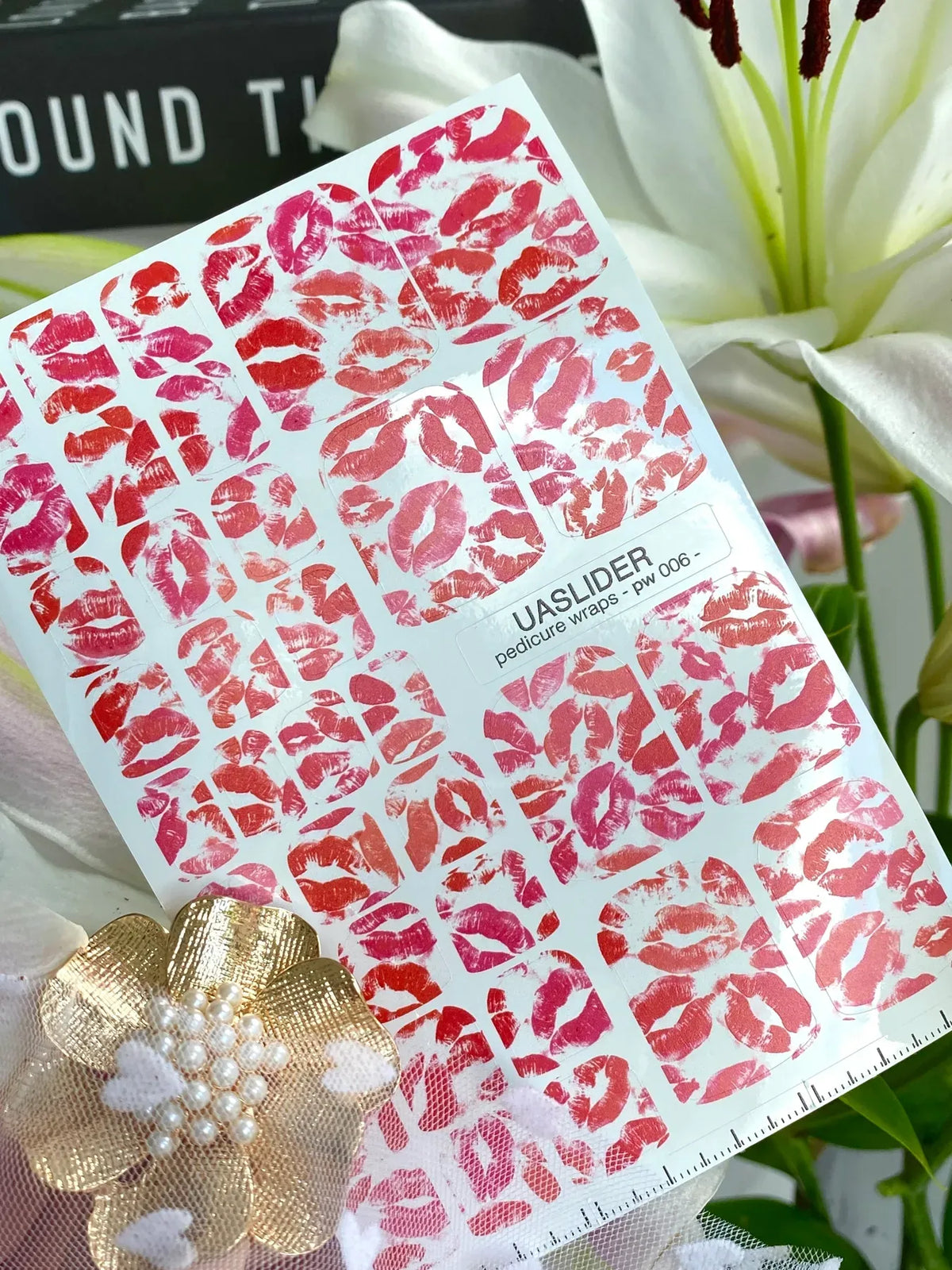 Pedicure nail wrap pw 006