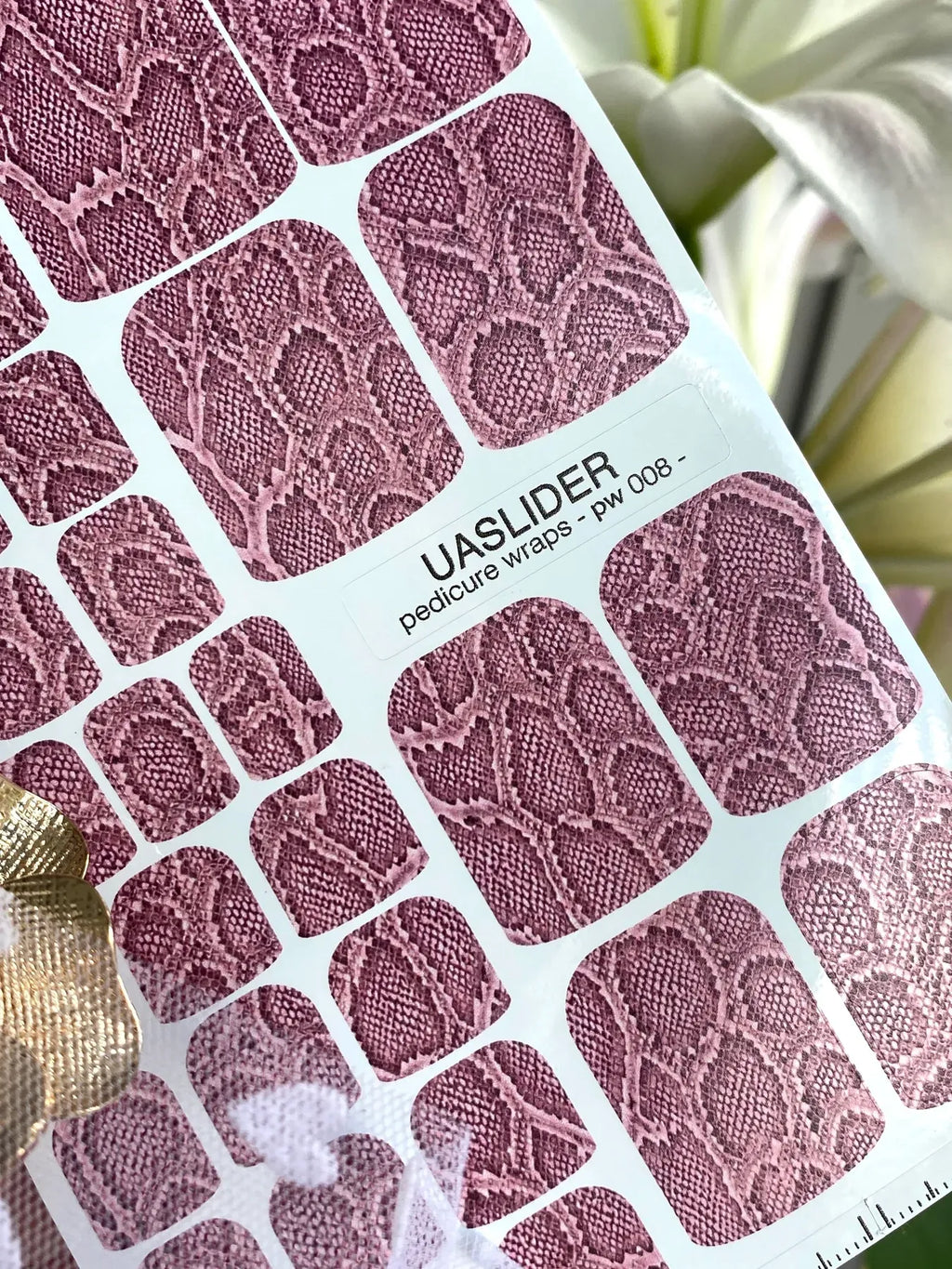 Pedicure nail wrap pw 008