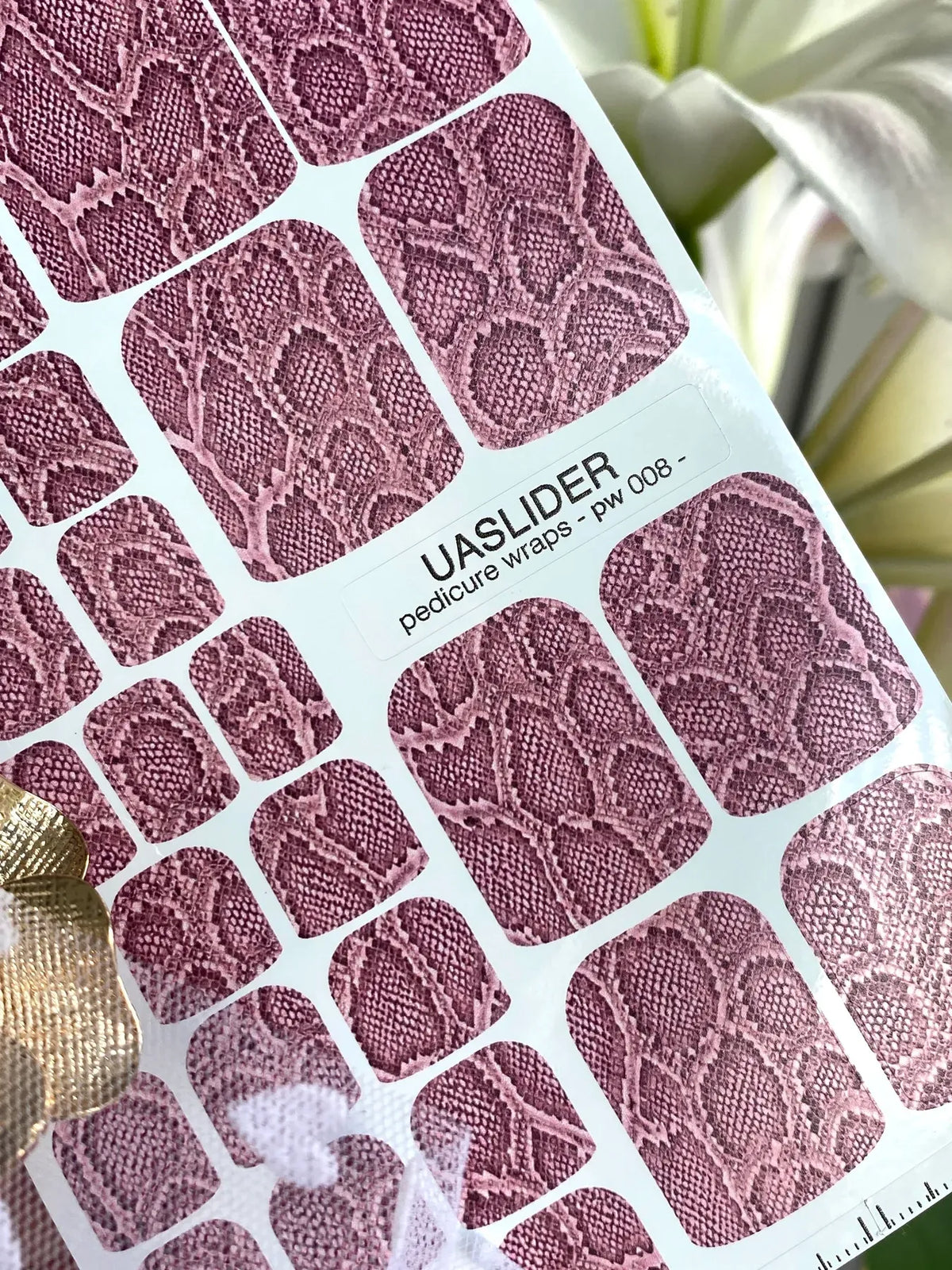Pedicure nail wrap pw 008