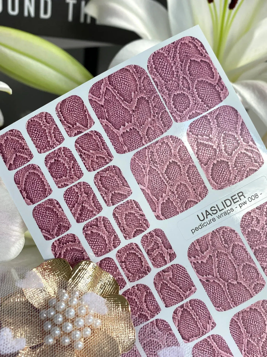 Pedicure nail wrap pw 008