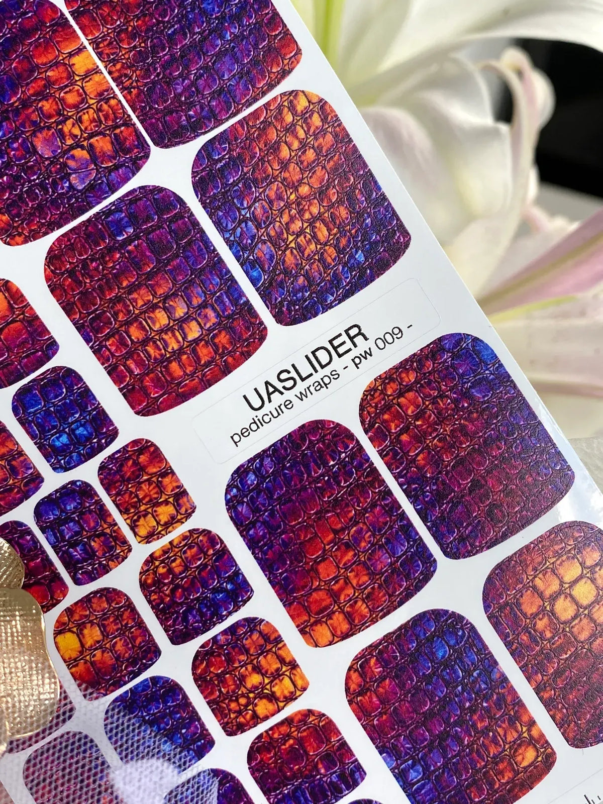 Pedicure nail wrap pw 009