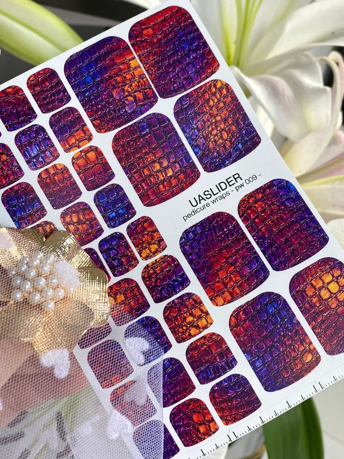 Pedicure nail wrap pw 009