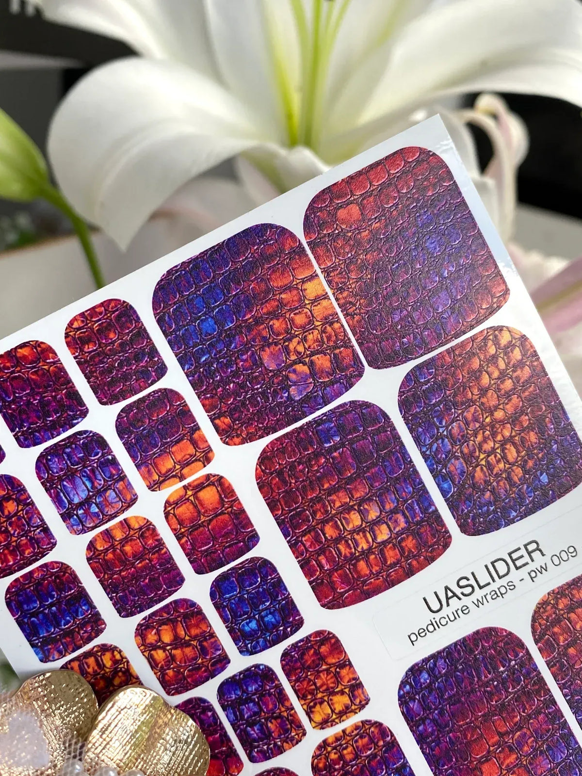 Pedicure nail wrap pw 009