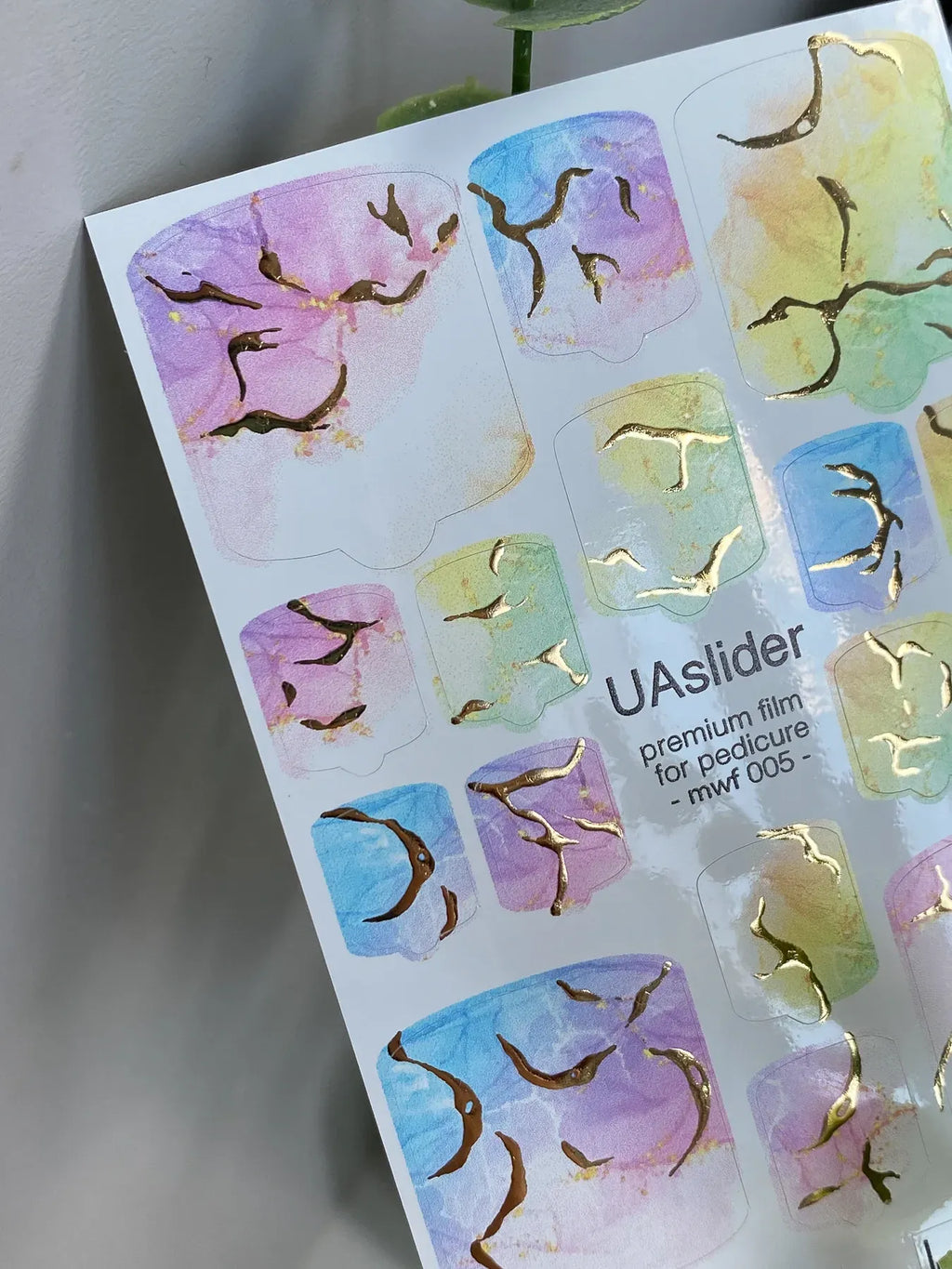 Pedicure nail wrap films mwf 005