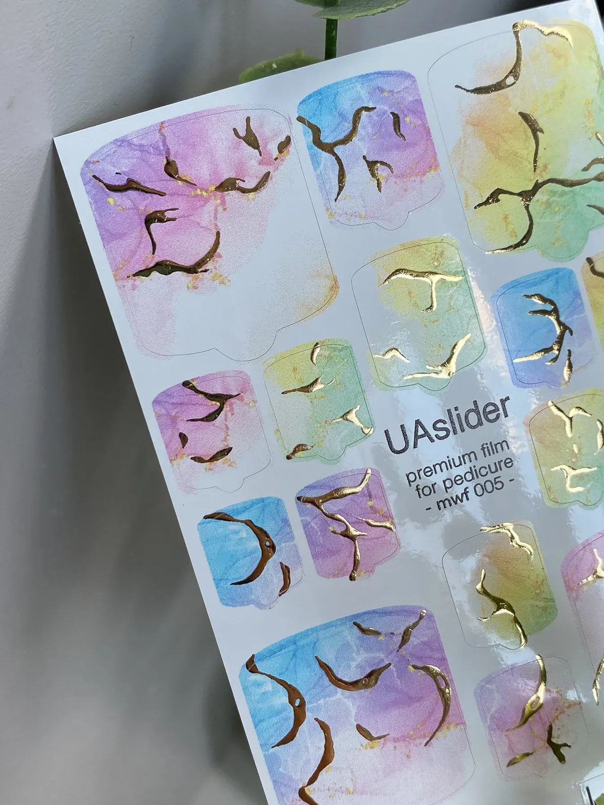 Pedicure nail wrap films mwf 005