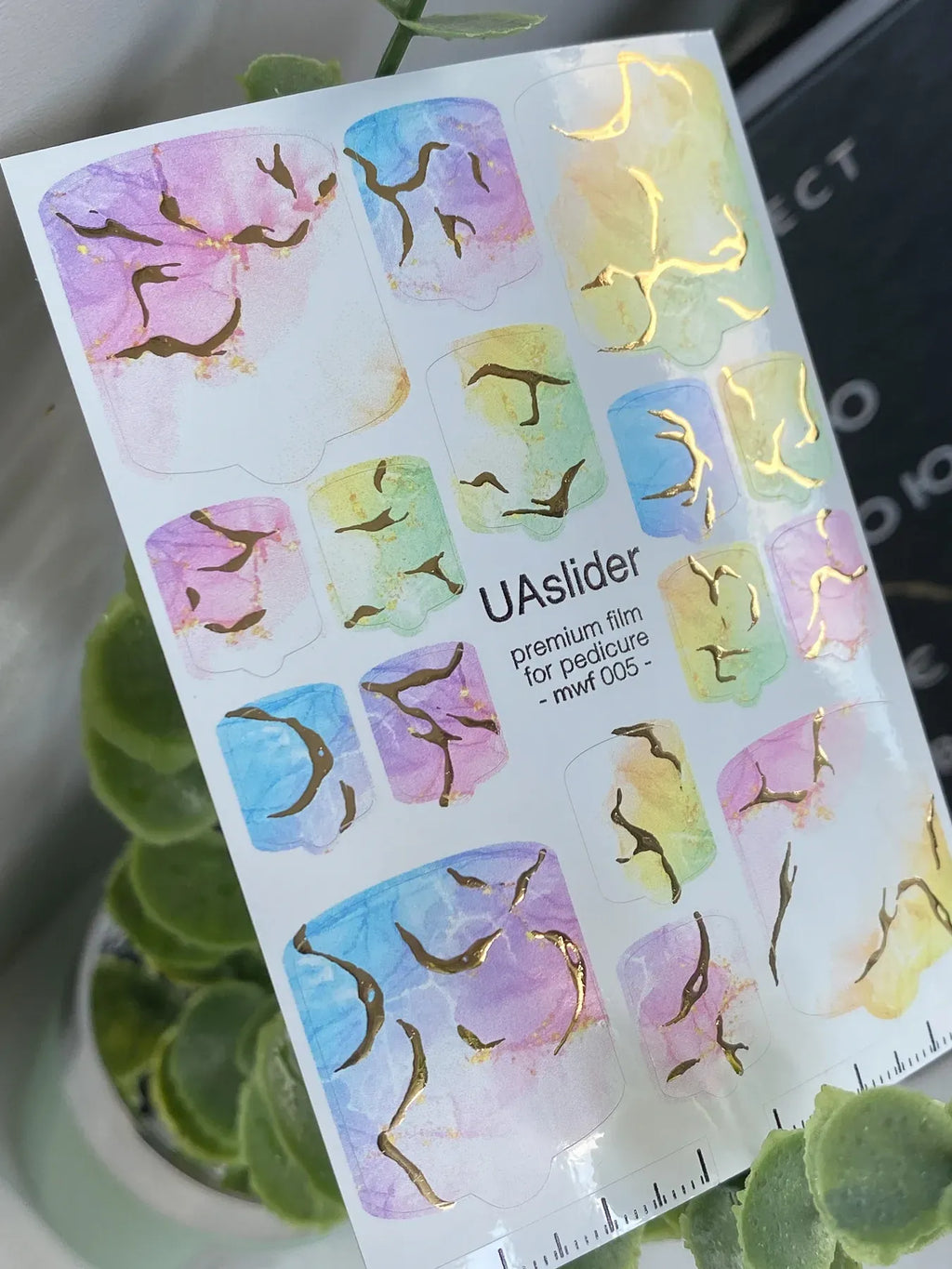 Pedicure nail wrap films mwf 005