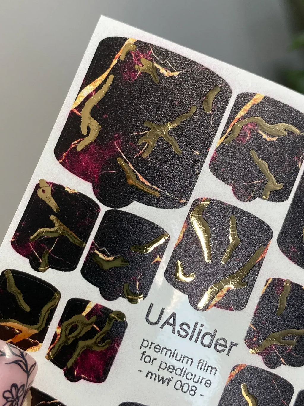 Pedicure nail wrap films mwf 008