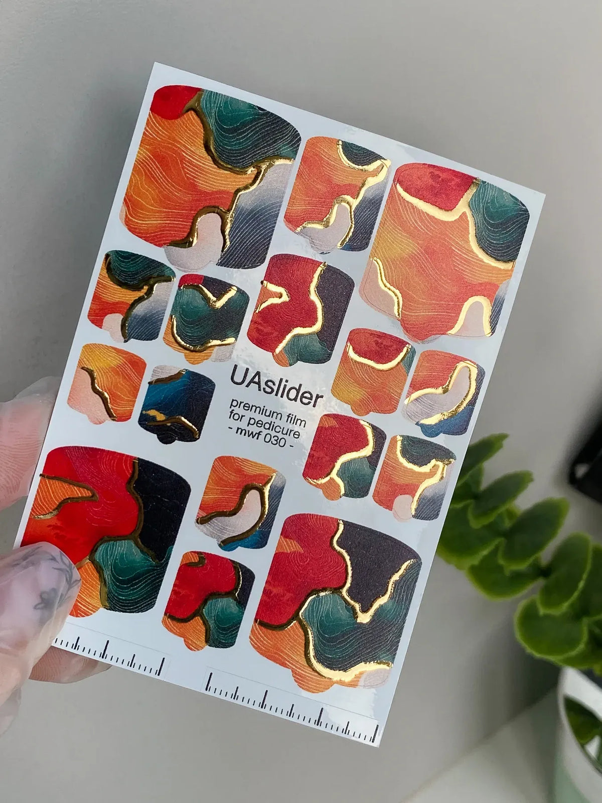Pedicure nail wrap films mwf 030
