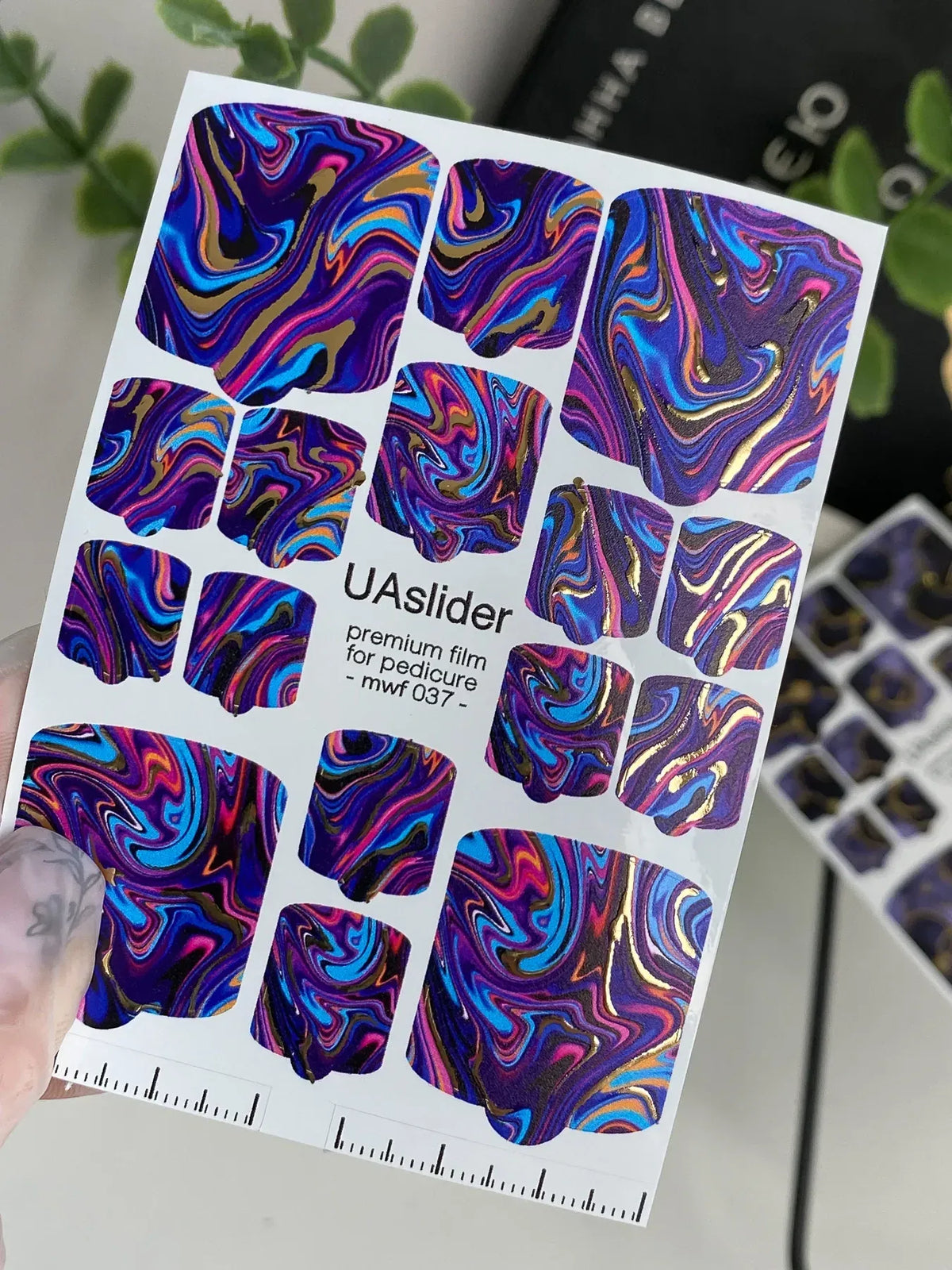 Pedicure nail wrap films mwf 037