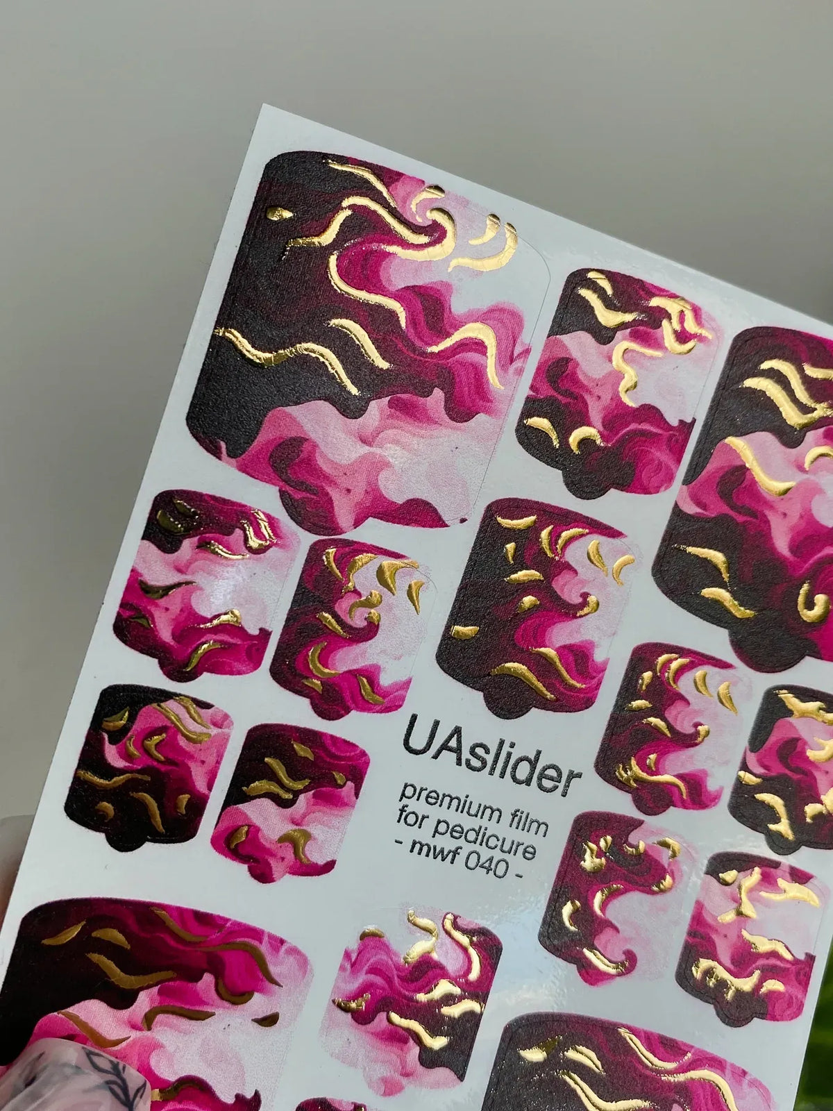 Pedicure nail wrap films mwf 040