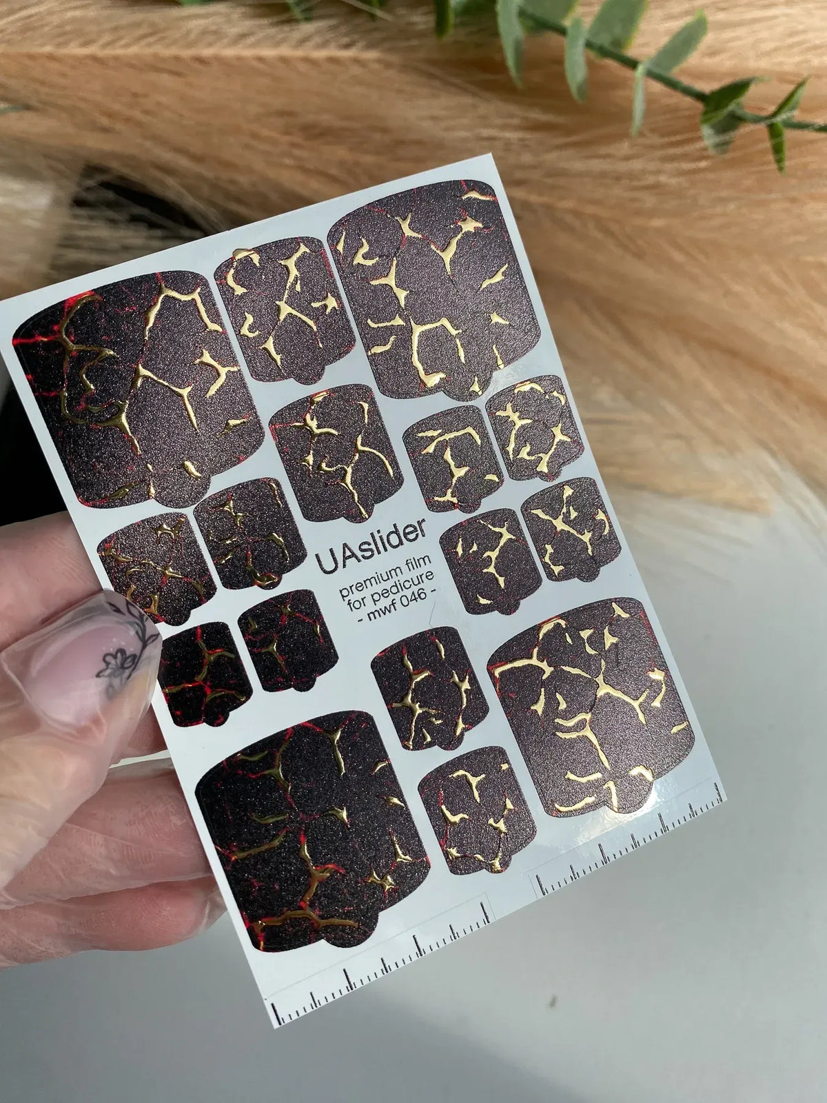 Pedicure nail wrap films mwf 046