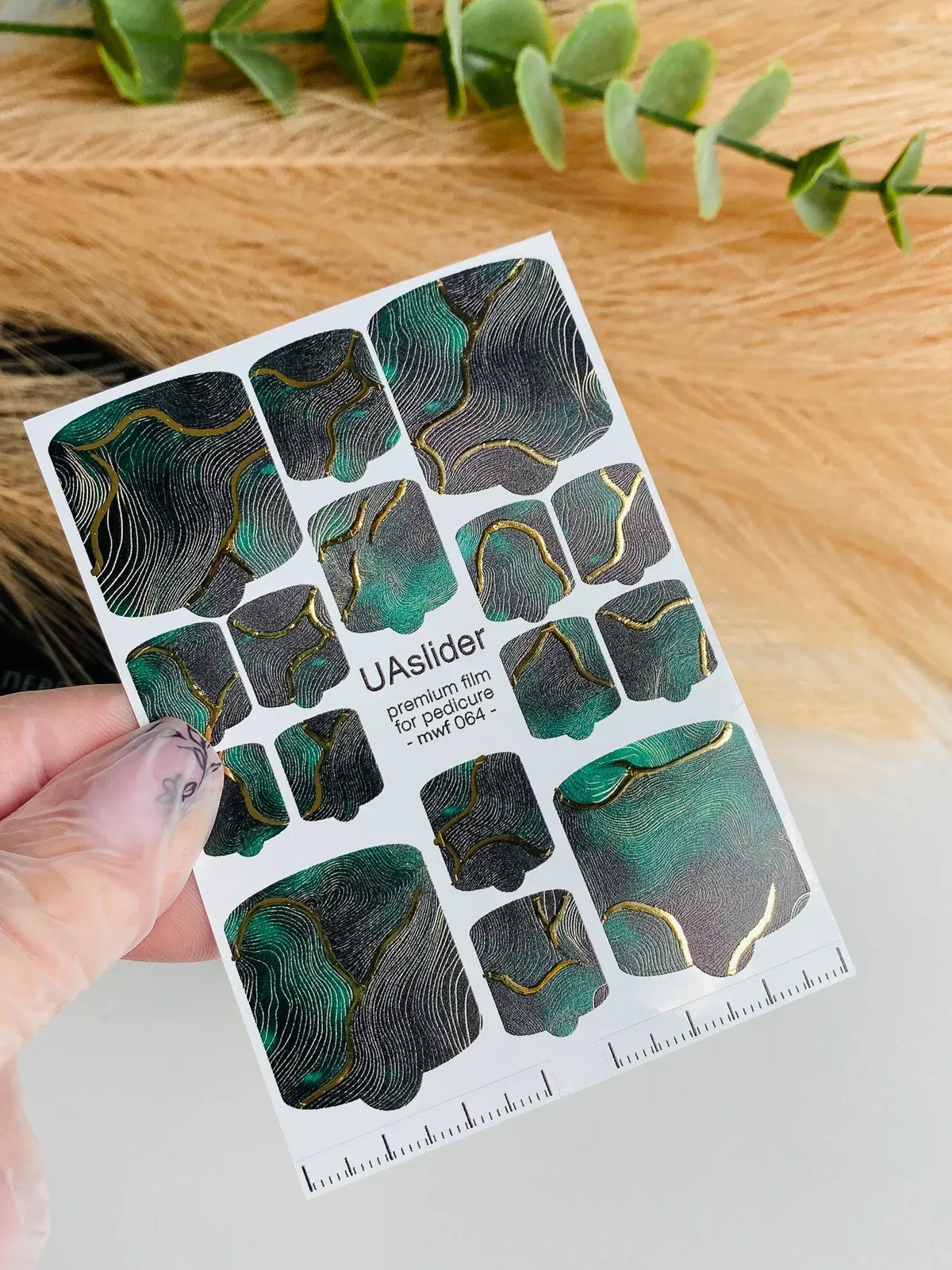 Pedicure nail wrap films mwf 064