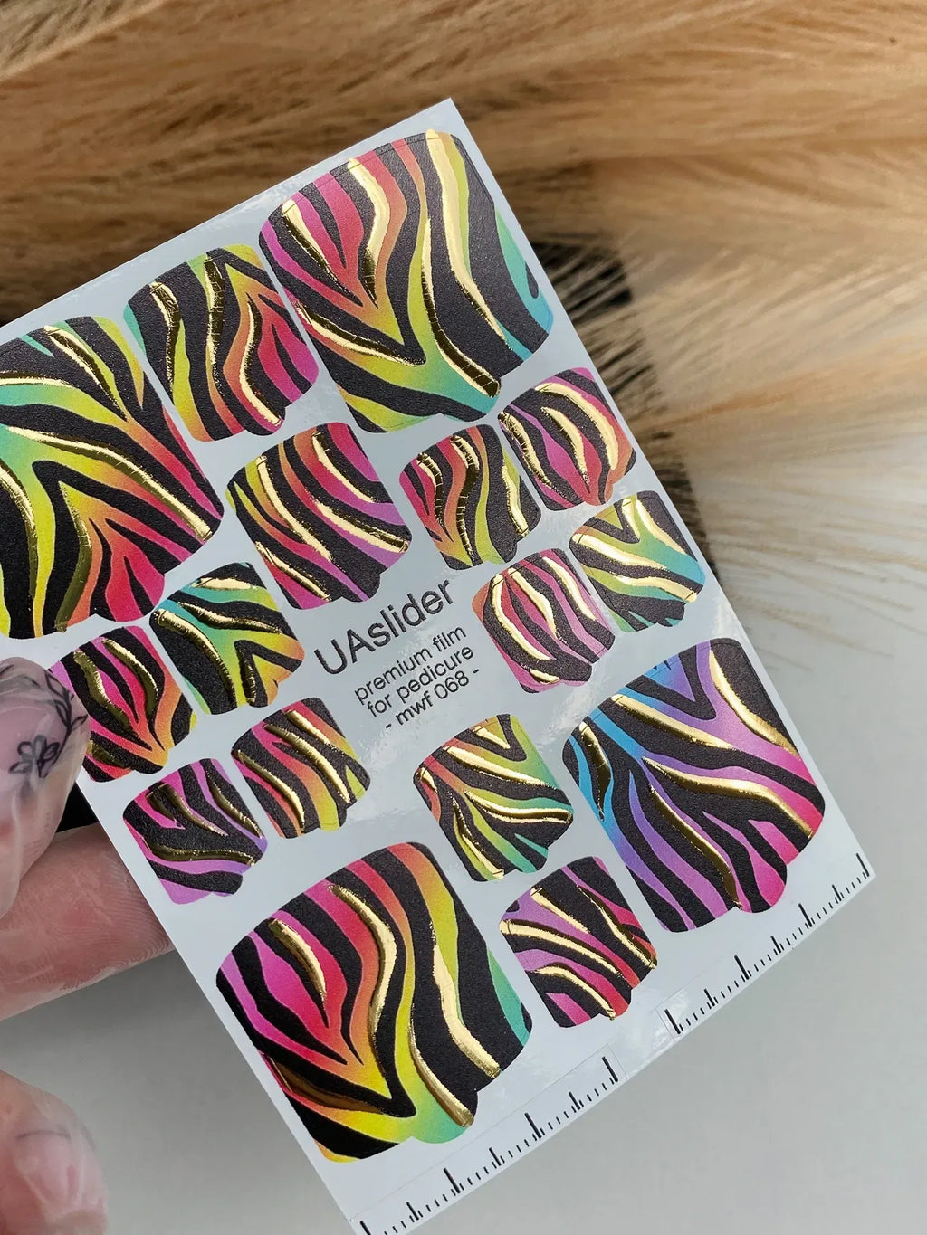 Pedicure nail wrap films mwf 068