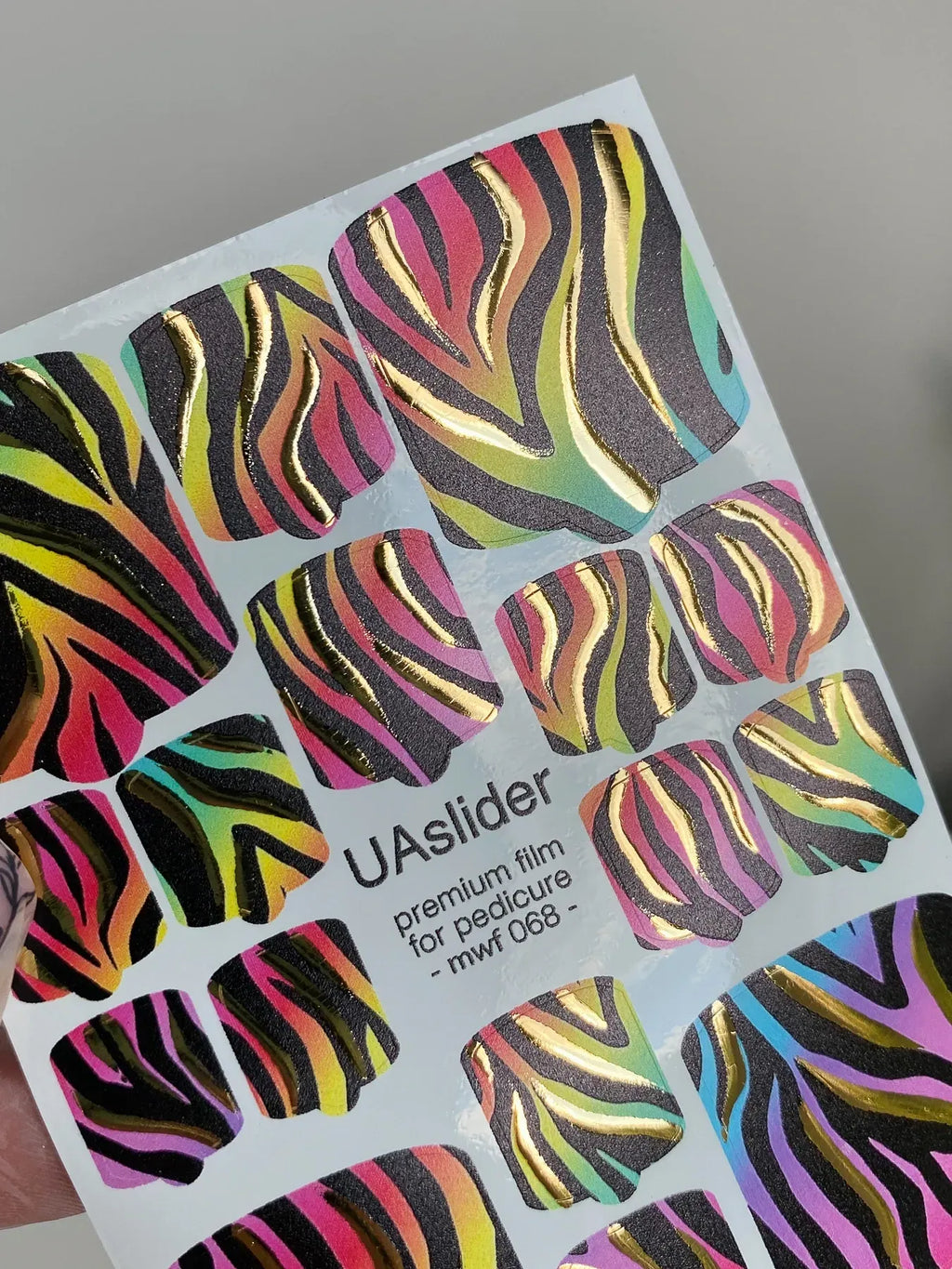 Pedicure nail wrap films mwf 068