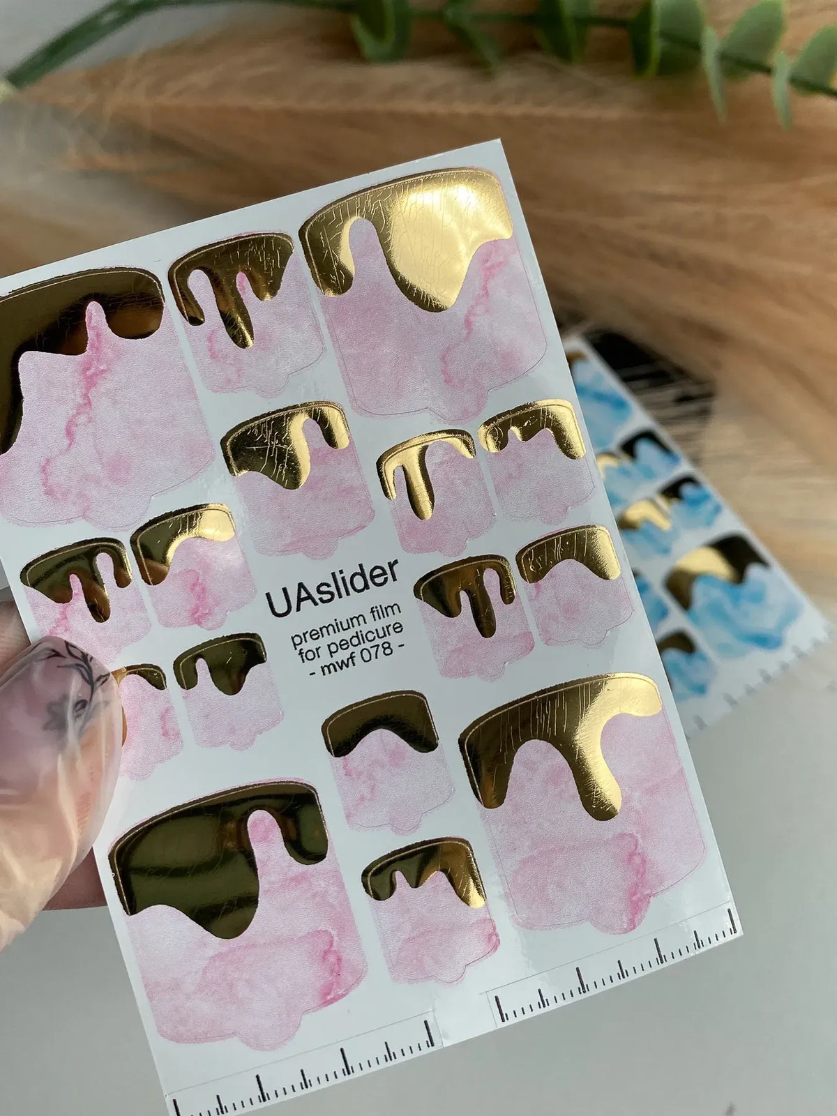 Pedicure nail wrap films mwf 078