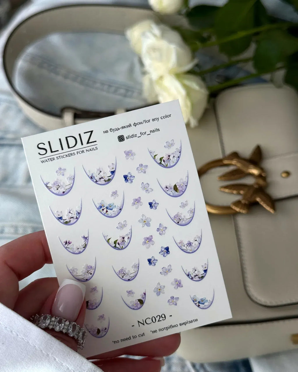 Nail slider decals with no excess film NC029