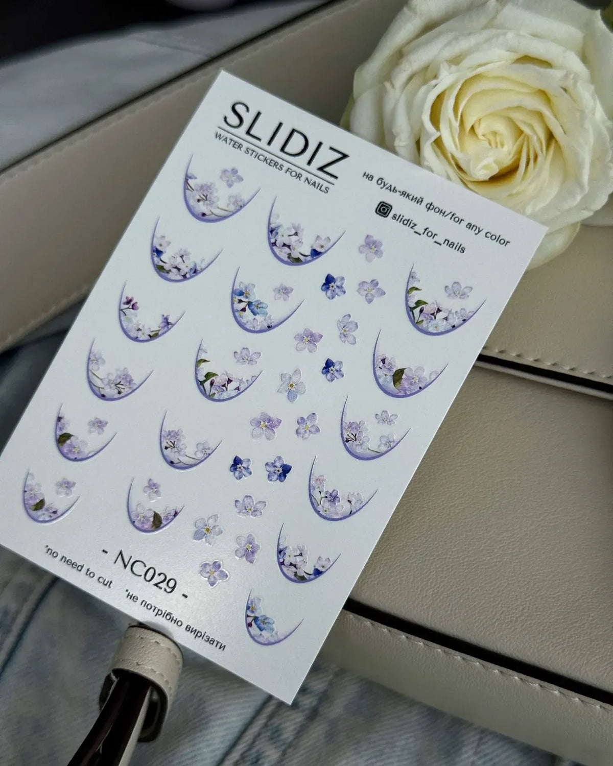 Nail slider decals with no excess film NC029