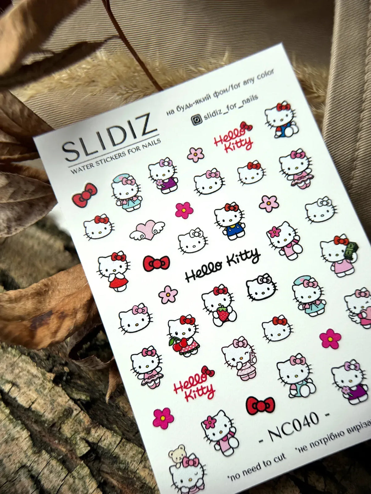 Nail slider decals on any background NC040