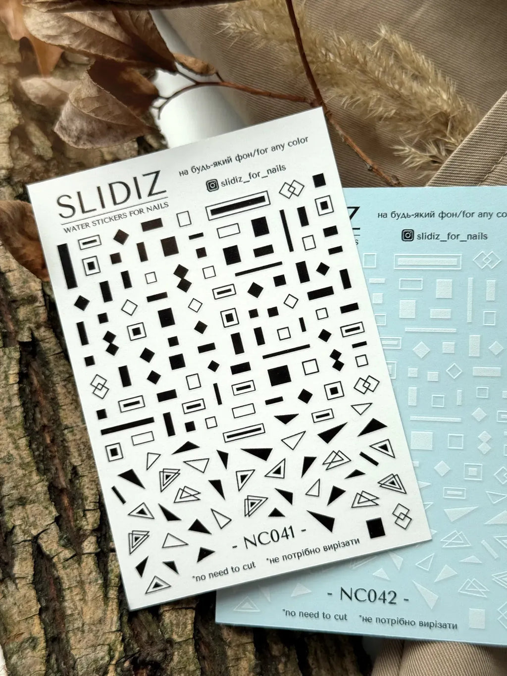 Nail slider decals on any background NC041