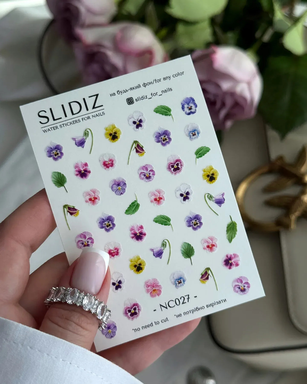 Nail slider decals with no excess film NC027