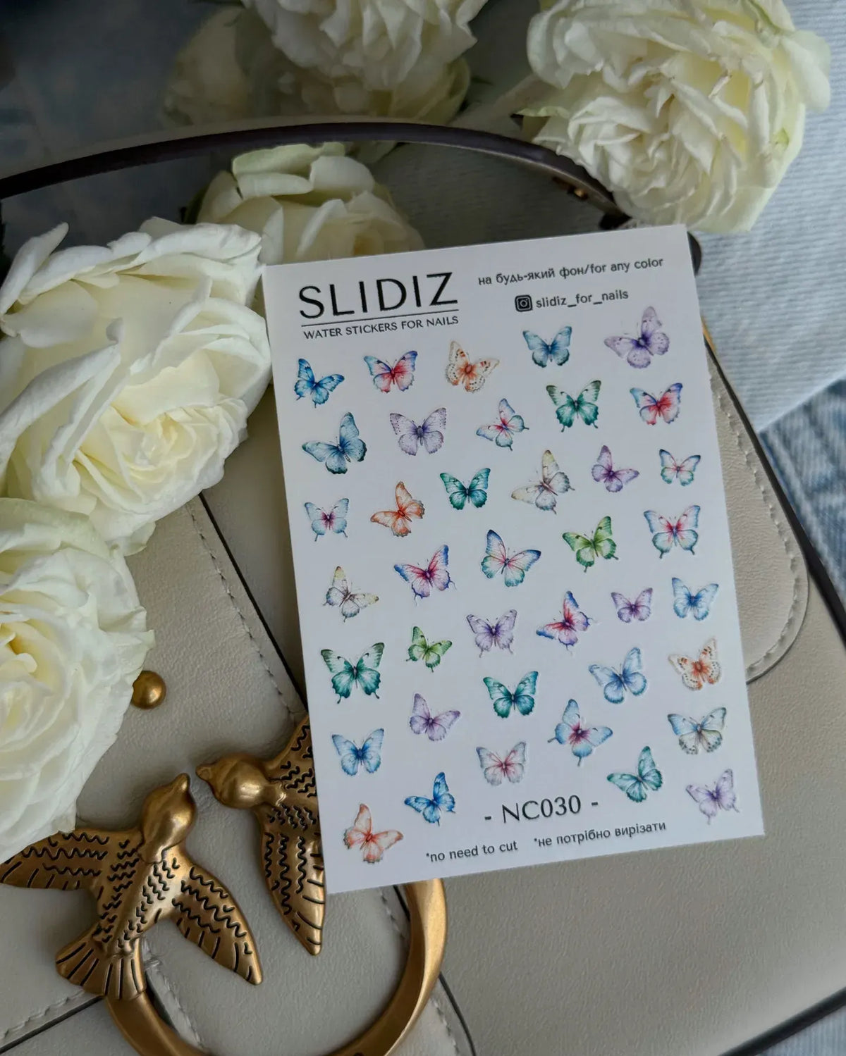 Nail slider decals with no excess film NC030