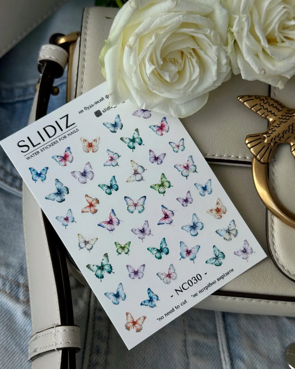 Nail slider decals with no excess film NC030