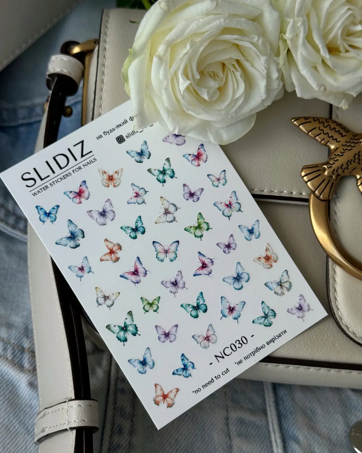 Nail slider decals with no excess film NC030