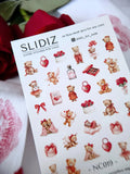 Nail slider decals with no excess film NC019
