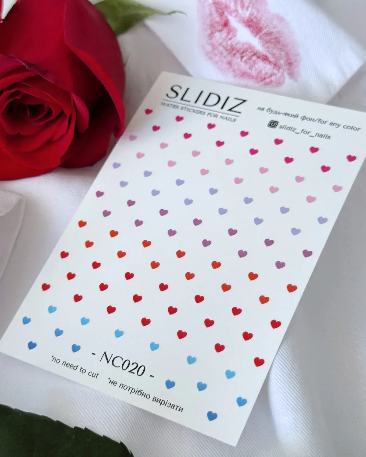 Nail slider decals with no excess film NC020