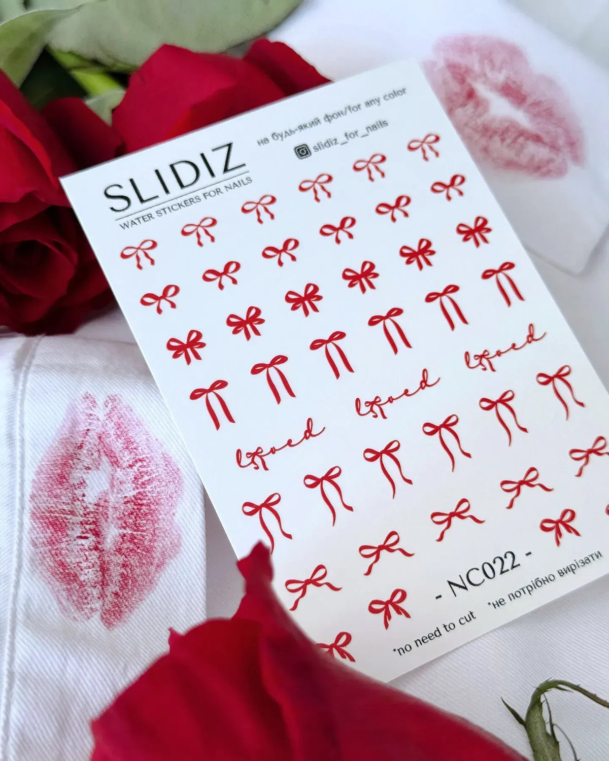 Nail slider decals with no excess film NC022