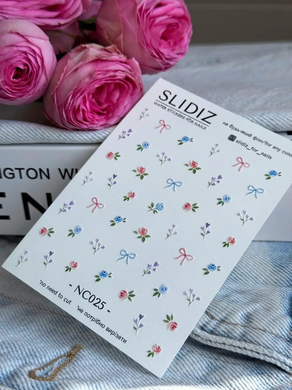 Nail slider decals with no excess film NC025