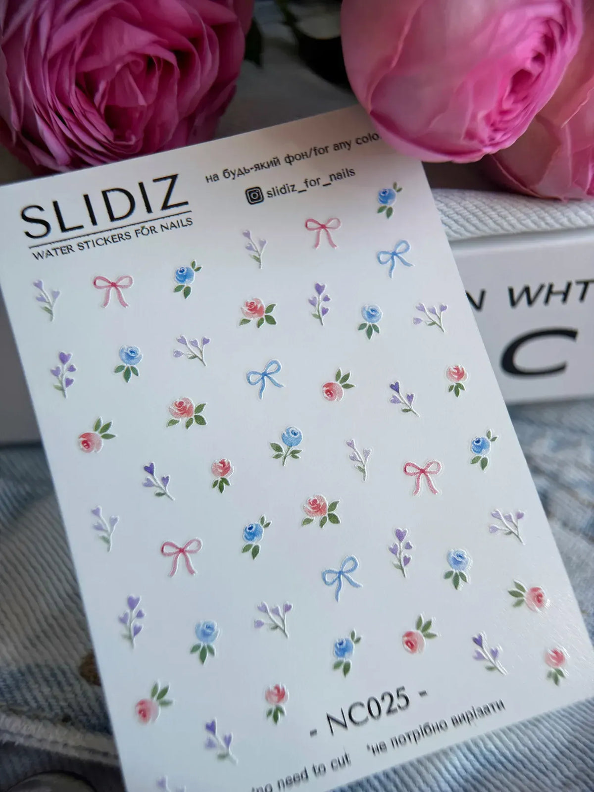 Nail slider decals with no excess film NC025