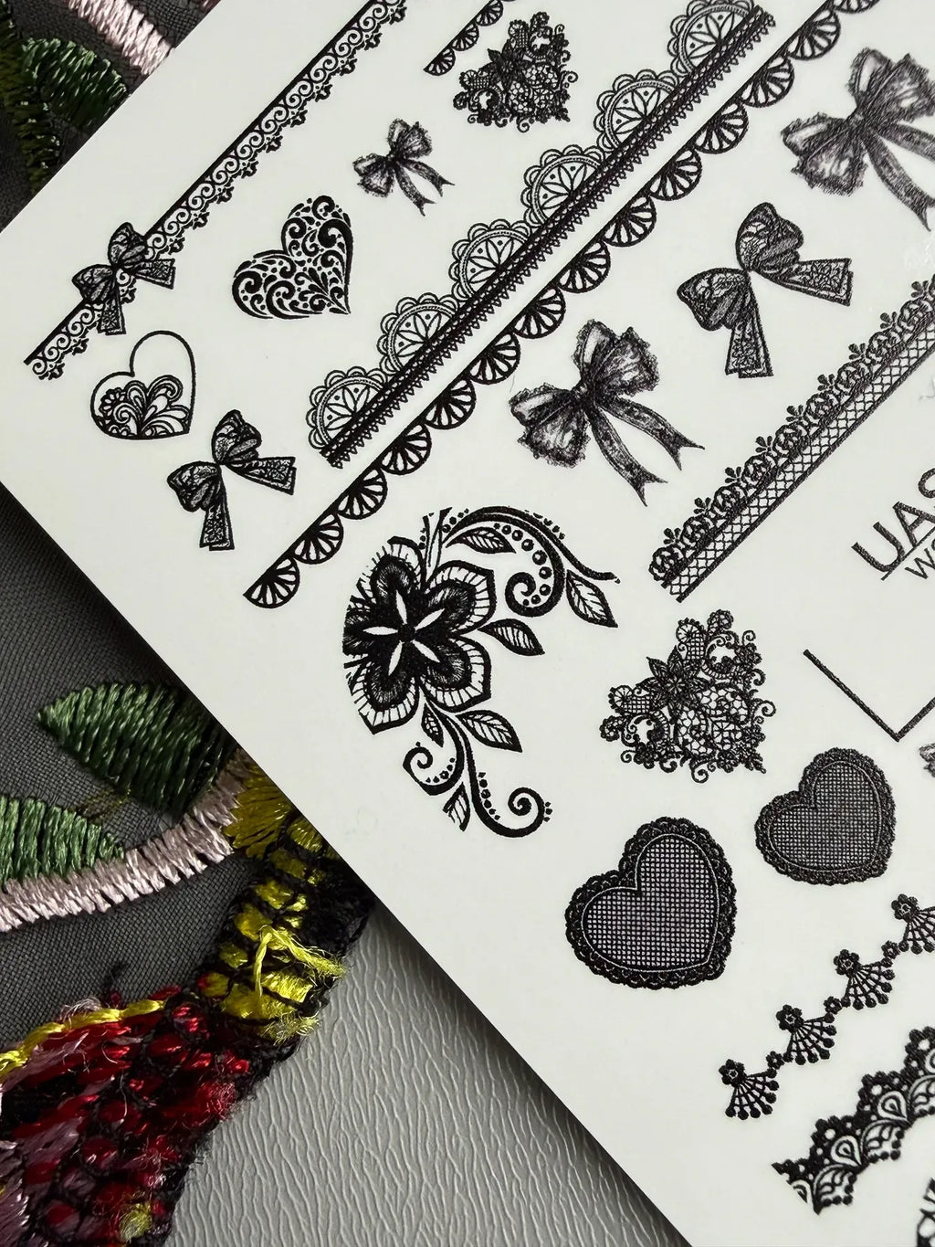 Nail slider decals on any background 769
