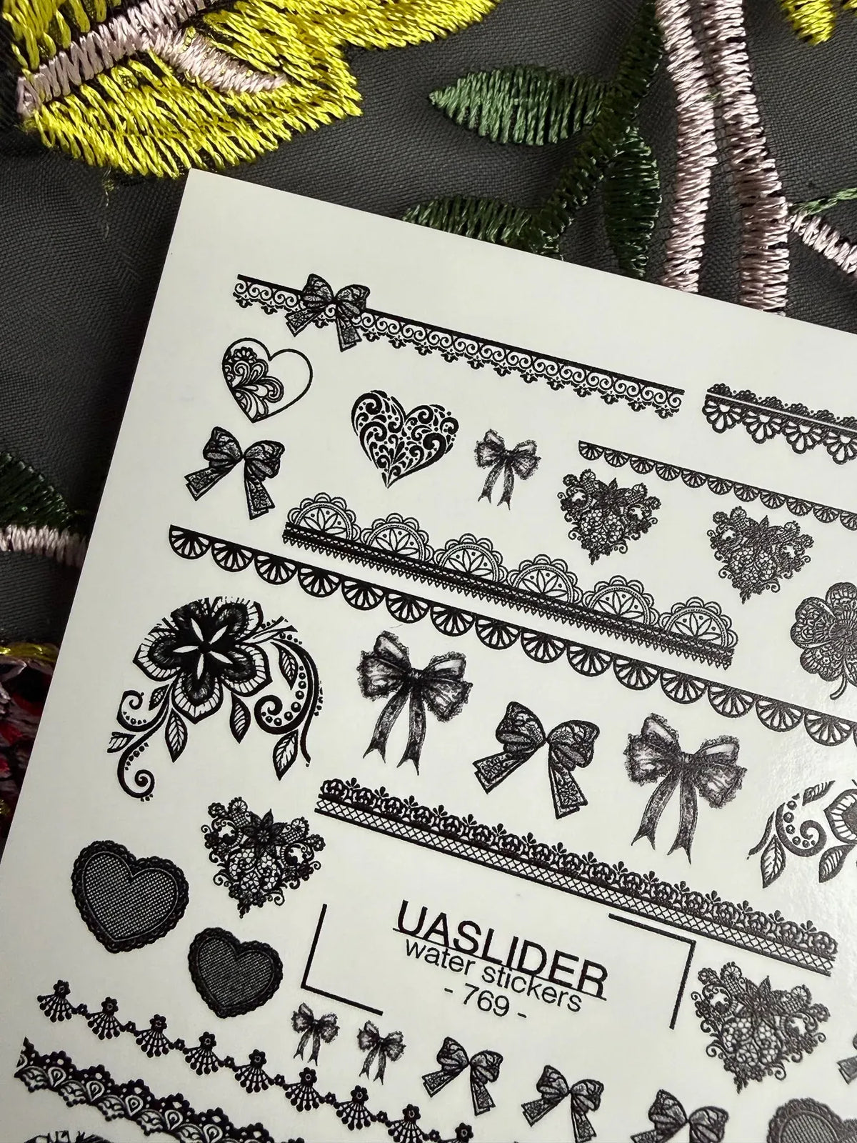 Nail slider decals on any background 769