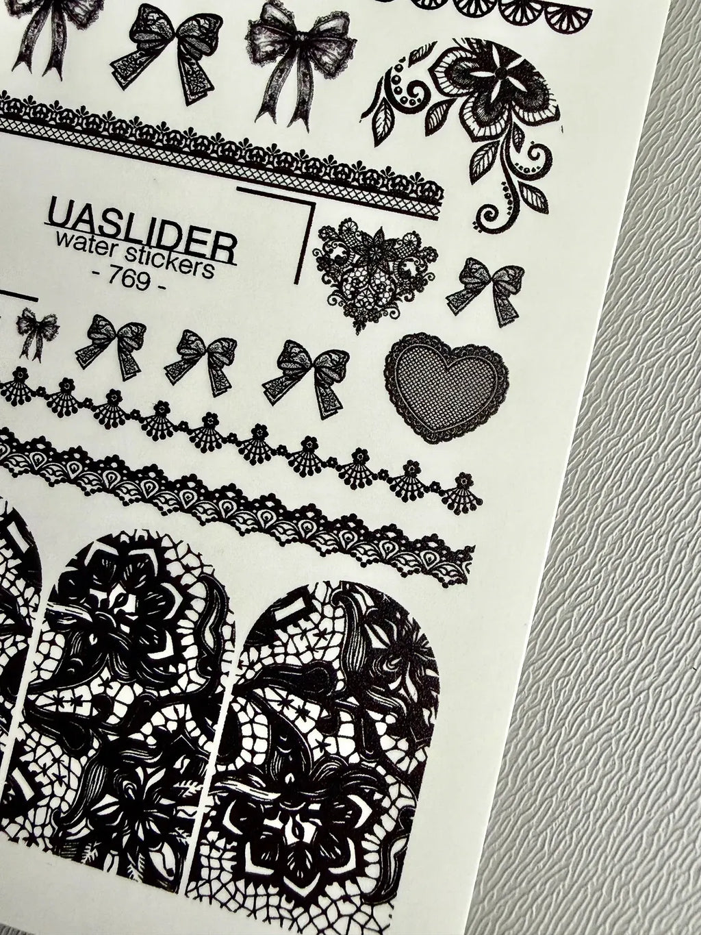 Nail slider decals on any background 769