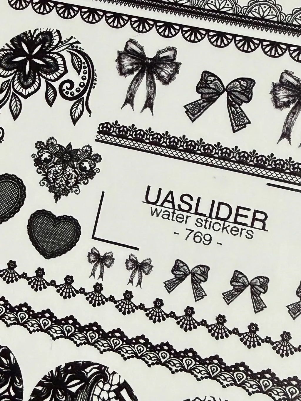 Nail slider decals on any background 769