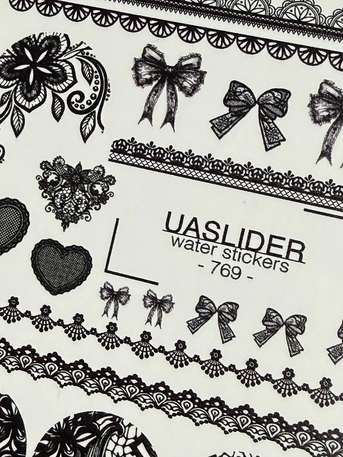 Nail slider decals on any background 769