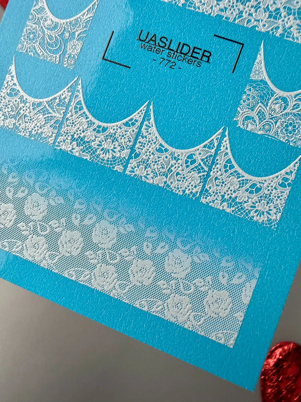 Nail slider decals on any background 772
