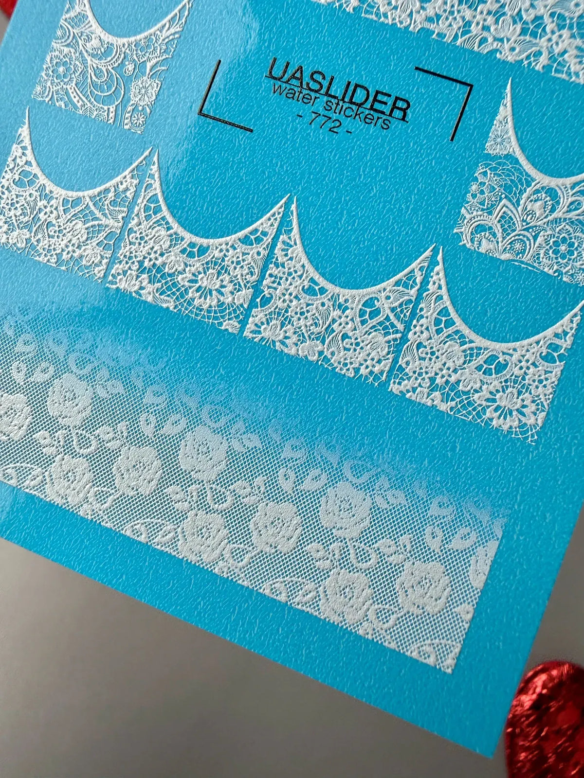 Nail slider decals on any background 772