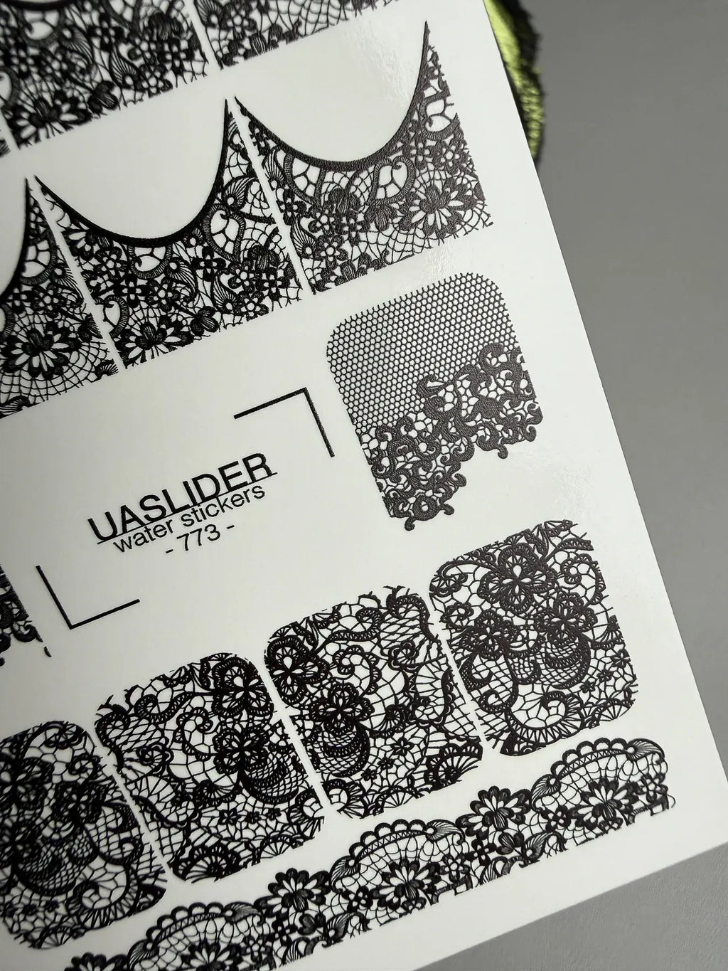 Nail slider decals on any background 773