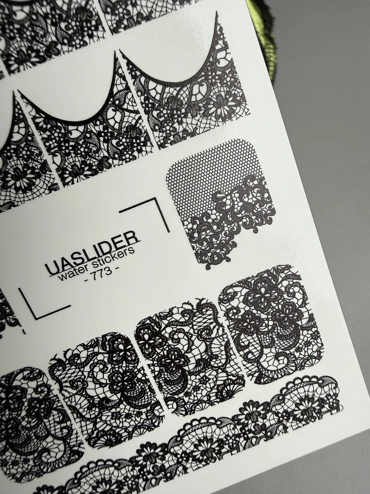 Nail slider decals on any background 773