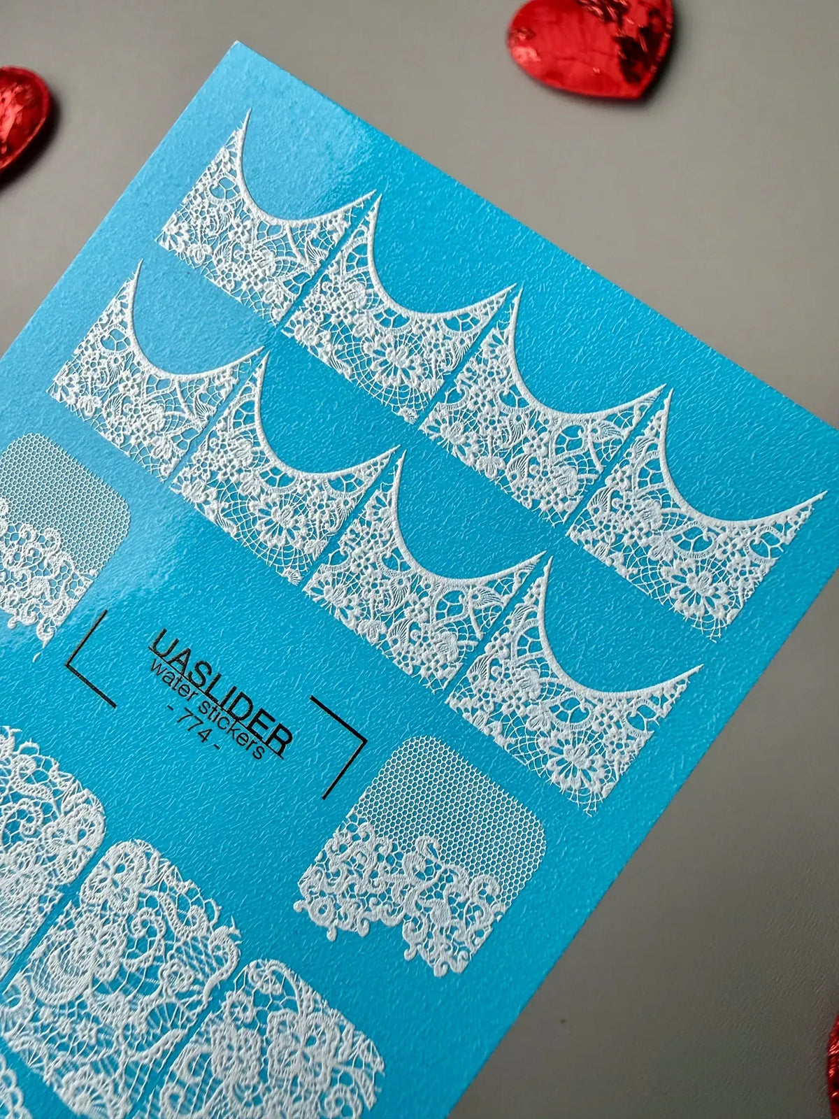 Nail slider decals on any background 774