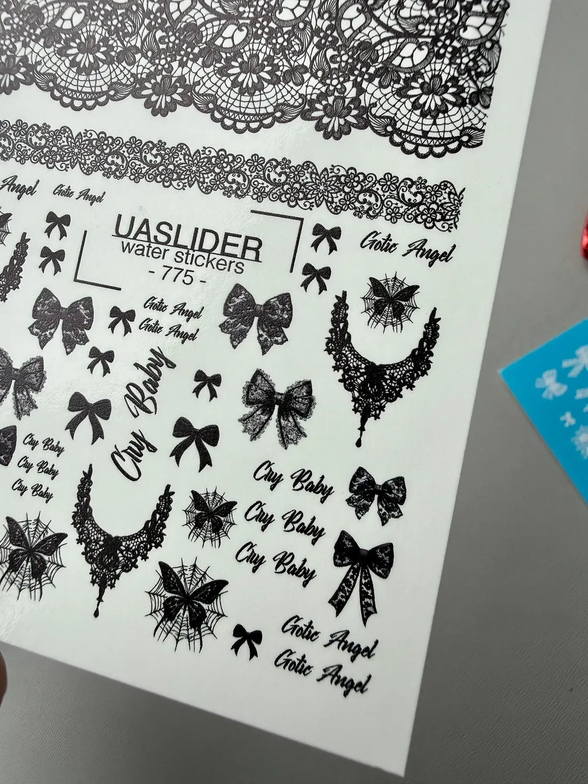Nail slider decals on any background 775