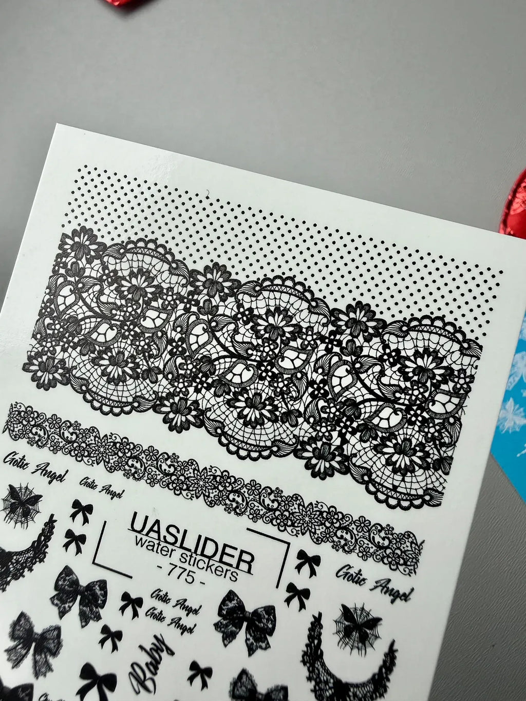 Nail slider decals on any background 775