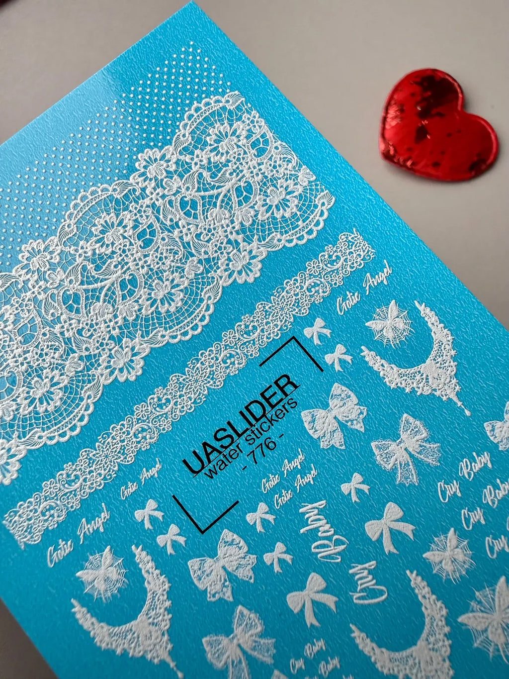 Nail slider decals on any background 776