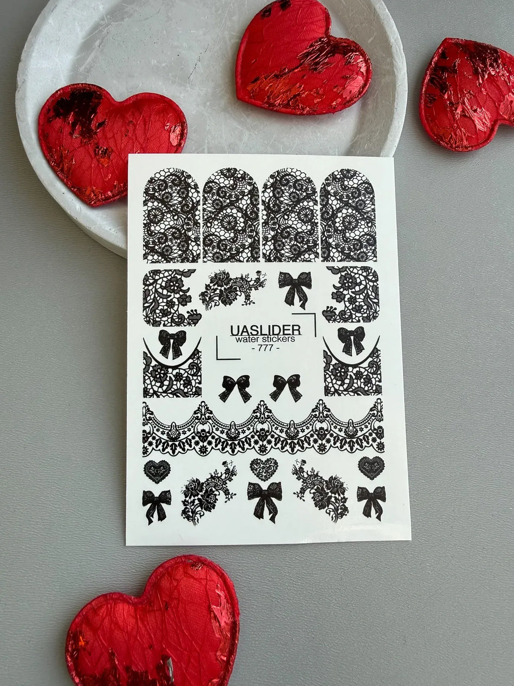 Nail slider decals on any background 777