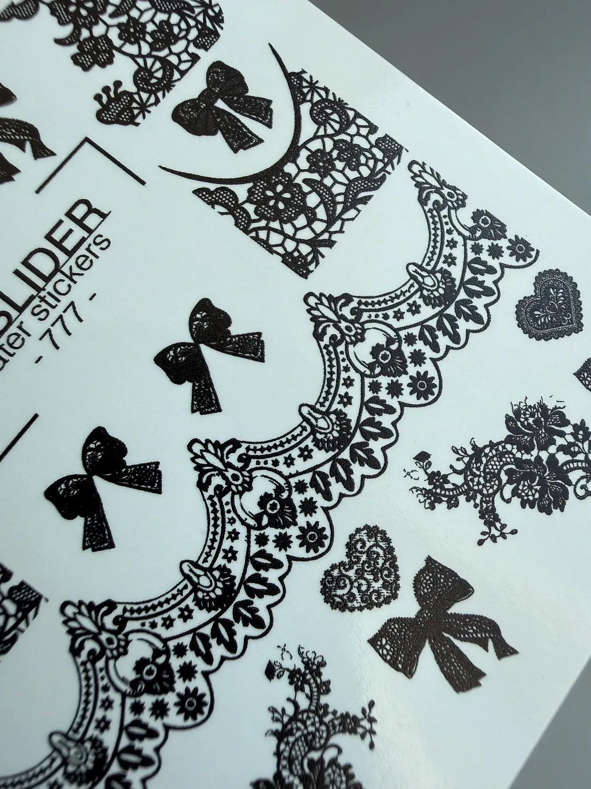 Nail slider decals on any background 777