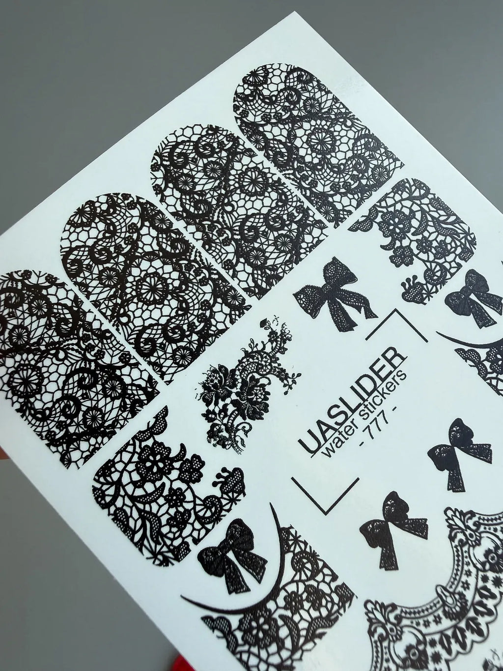 Nail slider decals on any background 777