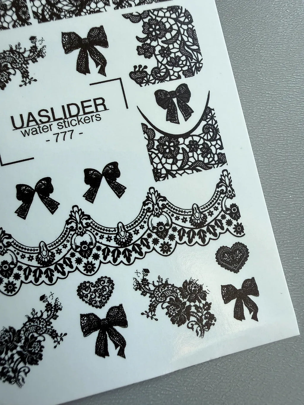 Nail slider decals on any background 777